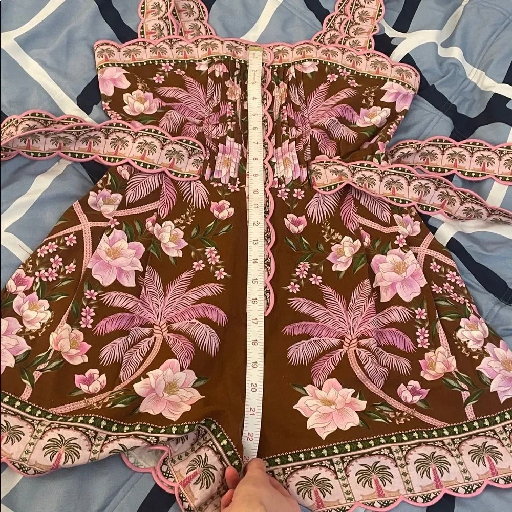 NWT Farm Rio Palm Dream Pleated Romper Palm Dream Women Size S - Picture 15 of 15